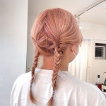 핑크오렌지 핑크염색 | Hair styles, Hair wrap, Beauty