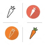 Carrot icons. Vector | 아이콘, 당근, 디자인