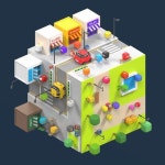 김박스랩 kimparks Lab | We make the cube world! - Cube planet | 3d 아트, 2d 게임 배경, 어린이를 위한 공예