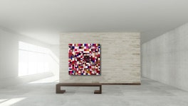 [홍안조각보액자 88x88 /92x92/100x100] - 2023 | 집 정리, 자수, 정리