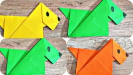 How to make a paper dog | Easy Origami for Kids | Diella Crafts | 종이접기