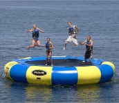 13 feet of fun on the water. what more could you ask for with this water trampoline? | 과학관