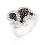 Black And White Cubic Zirconia Elephant Ring – MNM Gifts(이미지 포함)