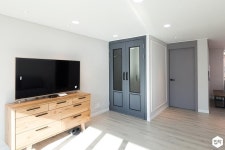 거실,화이트,심플,LED조명,우드,TV선반,TV,양개형도어 | 아파트, 집 디자인, 인테리어