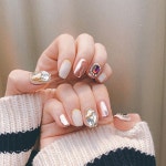 이번 네일 이렇게 맘에 들어도 될 일인가🐚💜🍦,,, 스퀘어에 미러랑 왕파츠 포인트♥♥,, @subling_nail #bemyrin_nail #네일아트 #가을네일...