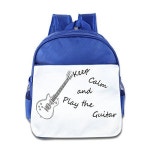 Kindergartner Keep Calm And Play The Guitar School Backpacks RoyalBlue | 빈티지