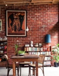 Look vintage et mobilier récup pour cette salle à manger | 인테리어, 집, 벽돌