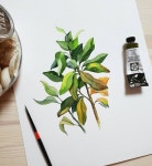 밤새 비가 오더니 먼지없이 맑은 하늘이 참 기분좋은 날이예요. 초록 수채화는 그릴 때도 기분이 좋아지고 ... | 수채화, 초록, 해