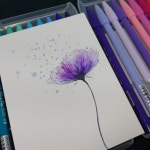 [수채화캘리그라피] 플러스펜수채화 꽃과 시 한 줄 : 네이버 블로그 | 수채화, 꽃그림, 그림