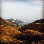 from the top of Misiryeong Ridge, the valley and Sokcho and the East Sea in the background. #Misiryeong #MisiryeongRidge #미시령