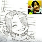 #slefie #sketch #pencildrawing #portrait #kawaii #peace #sign #blinds #window | 캐리커처, 캐릭터 그리기, 그림 디자인