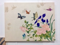 부산한국화화실/채색화/부산민화/부산취미미술/꽃그림그리기 | 꽃그림, 나비, 한국화