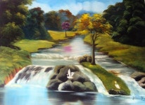 Pin de ì¸ê·¼ ë° em 산수화 | Pintura em tela, Pinturas, Telas