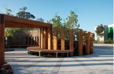 use of timber pillars, stone & ironwork | 조경