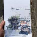 이미지: 나무, 실외 | 수채화 강좌, 도시 풍경 드로잉, 수채화 아트