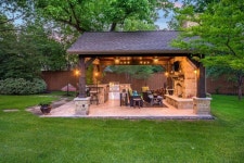 Outstanding Freestanding Outdoor Fireplace Decorating Ideas with Patio Solar Panel and Pavers Concrete Professionals | 화덕, 야외... 