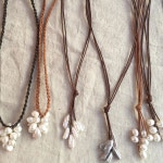 danchushop dan-chu danchu 단추 핸드메이드 leathernecklace handmadeaccessories 천연소가죽 목걸이 naturalpearl 천연진주...