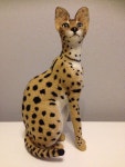 Benutzerdefinierte Nadel Filz 100 % Wolle / Skulptur Memory Pet Portrait Pet Replik gefüllte Serval Katze | 펠트