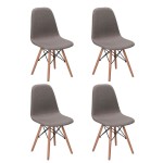 Conjunto com 4 Cadeiras Eames Eiffel Citrino Cinza | Eames, Cadeira eames eiffel, Cadeiras