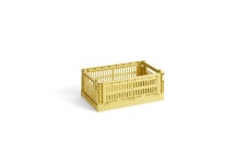 헤이 컬러 크레이트 스몰 골든 옐로우 헤이 폴딩박스 HAY Colour Crate S Golden Yellow in 2022 | Opbergdozen, Kratten, Opberging