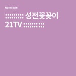 ::::::::: 성전꽃꽂이 21TV ::::::::::