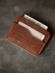 Ford saddle tan handmade leather slim wallet | 카드 지갑, 가죽 공예 도안