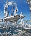 Pin by Mynamesinya on 미래도시 | Future city, Futuristic city, Fantasy landscape