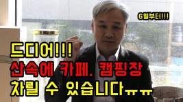 산 가지고 있는 분들!! 드디어!!! 6월부터 산속에 카페, 캠핑장 만들 수 있어요!! - 2023