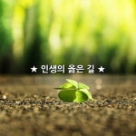 ★ 인생의 옳은 길 ★   나는 옳은 길을 가고 있는가?  한 인간으로서, 한 남성으로서, 한 여성으로서,  한 시민으로서, 한 한국인으로서  옳은 길을... 
