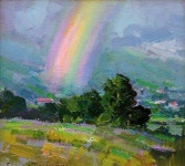 Pin by Studio jb on 유화 아크릴화 초급 | Landscape art painting, Art painting, Rainbow painting