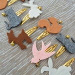 Cute as a Bell Felt Hairclips | 펠트 공예, 리본, 악세사리