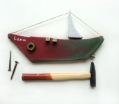 Decorative Wooden Wall Hanging Ship by Yourbeautifulhome on Etsy, $45.00 | 업사이클링, 아트