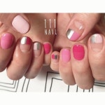 pink#mode#edge#metallic#ショートネイル#nailsalon#ネイルサロン#表参道 #pink111#edge111 (111nail)(이미지 포함) | 네일