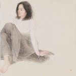 #이동연_어떤 공간, 40호, 장지에 담채 은박, 2017 #두개의 문 #시원해져라  #미인도 #leedongyeon #뷰티 #Korean #gallery H... 