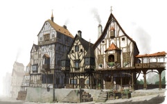 ArtStation - Medieval house, 달 봉이 в 2020 г | Архитектура, Здания, Поселки