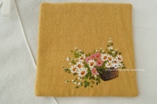 반제 티매트에 그린 천아트 (광목그림.야생화) : 네이버 블로그 | 패브릭 페인팅, 꽃그림, 야생화