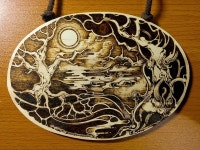 Snowdeer (Kim Sulrok): 2013/04/13 Pyrography | 우드 버닝 아트, 나무 태우기, 우드버닝