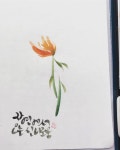 수묵캘리 by 조해양옥연 johae 수묵일러스트 캘리그라피
