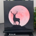 ìí ì¤님이 밤 풍경 그림에 올린 유화 - 2020 | 아크릴 아트, 캐릭터 그리기