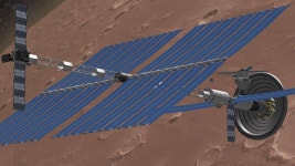 Solar Electric Mars Ship with Lander and Orion by francisdrakex | 기계공학, 우주정거장