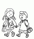 niños yendo a la escuela 2 | 그림 수업, 일상
