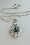 Emerald CrownNecklaceEmearld NecklaceEmerald LocketSilver | 쥬얼리, 귀걸이, 악세사리