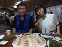 장인의 손맛은 다르다. 참 도미회(일명 아까다이 사시미)30년경력의 이인성사장님과ㅜ김금미사장..참도미회...노량진수산 고급22호 유림 | 사시 미