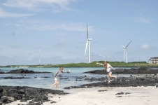 제주도 김녕 해수욕장 | Wind turbine
