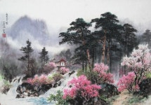 Корейская живопись. Ли Чхан - Lee Chang (리창, 李昌). КНДР | 나무 그림, 풍경화, 그림