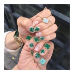 on Instagram: “#20161115 양손 무보정 풀샷❣️ - #반클리프앤아펠네일 🍀💅🏻 #알… | Stud earrings, Ear cuff