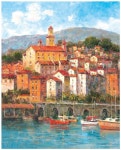 Waterfront Canvas Wall Art | 여행, 색연필