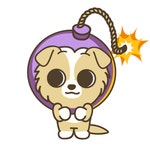 펑! 터짐! 살구 이모티콘