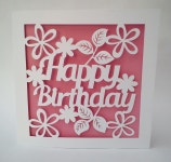 Floral Happy Birthday Papercut Card Template | Totally Templates | 공예, 카드, 페이퍼 커팅 도안