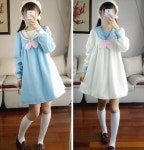 Size:free sizer Skirt length:81cm/31.59. Sleeve length:63cm/24.57. Shoulder:35cm/13.65. Bust:104cm-150cm/40.56-58.5... 